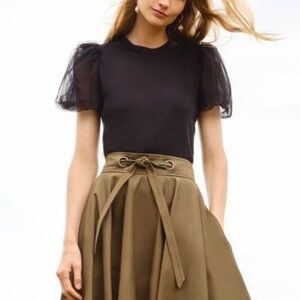 G. LABEL by Goop puff mesh sleeve top (blue)